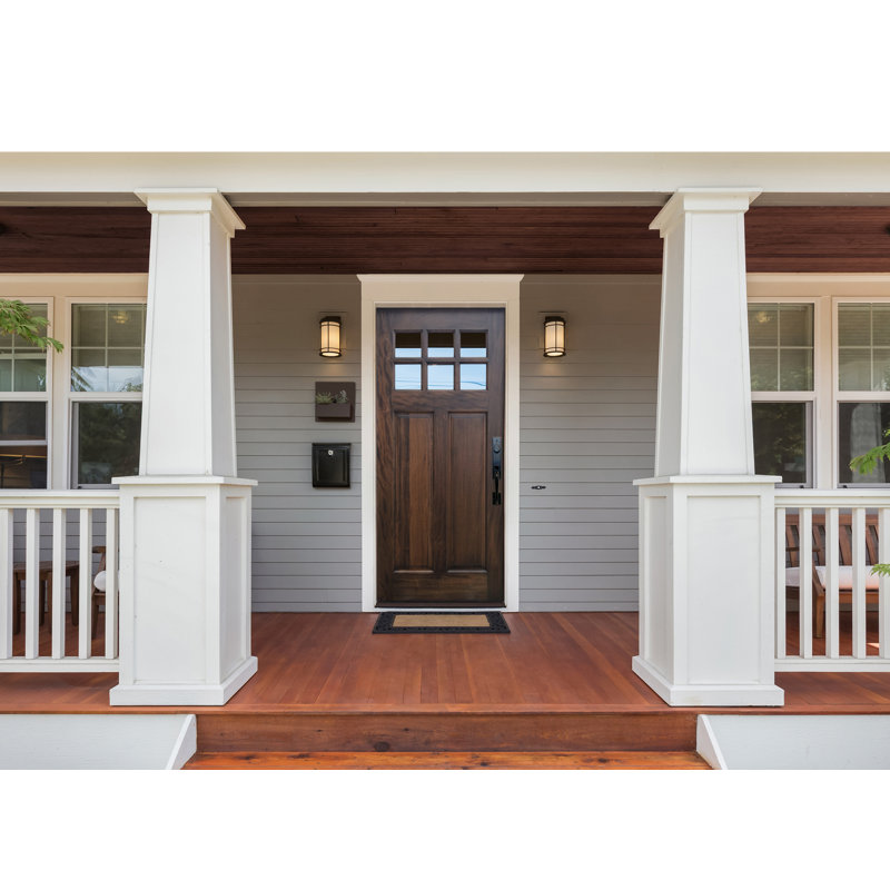 Creative Entryways Espresso Stained Solid Hardwood Core Front Door