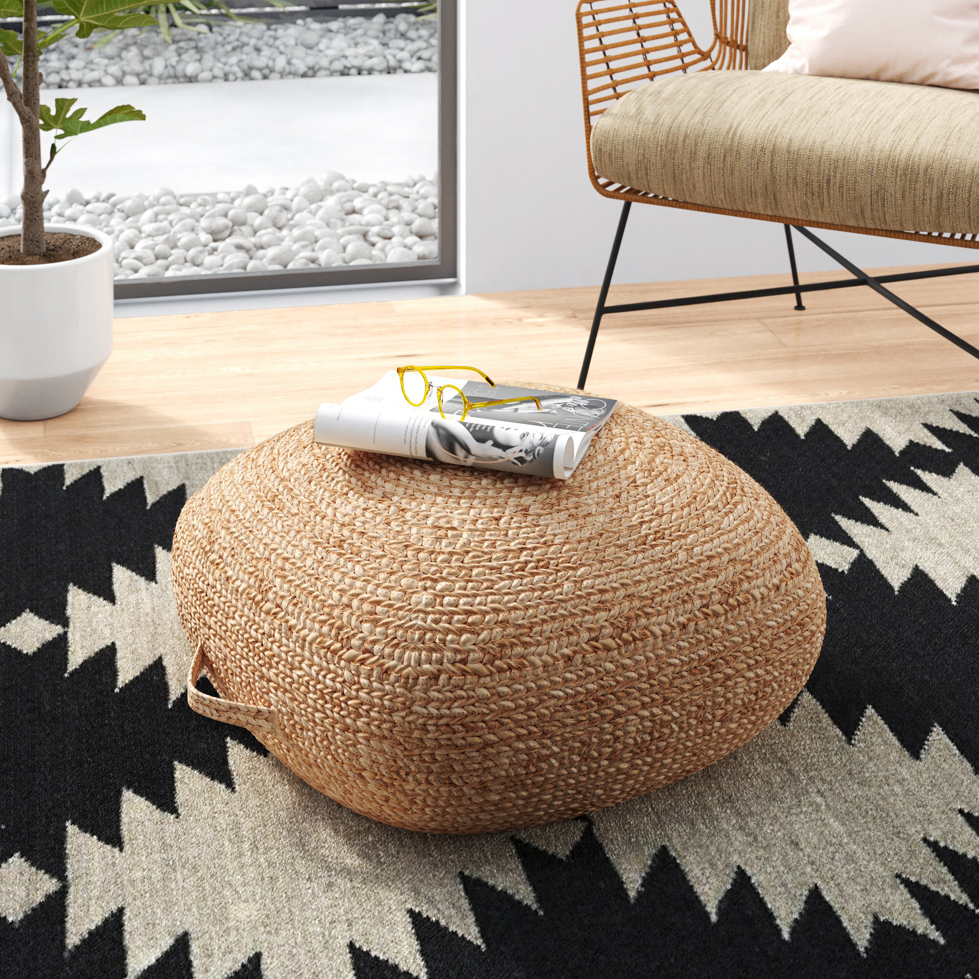 Jute 2025 floor pillow