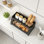 Grande boîte à pain pour comptoir de cuisine avec fenêtre de vue, contenant de rangement en bois de style campagnard avec loquet magnétique et tablette plate