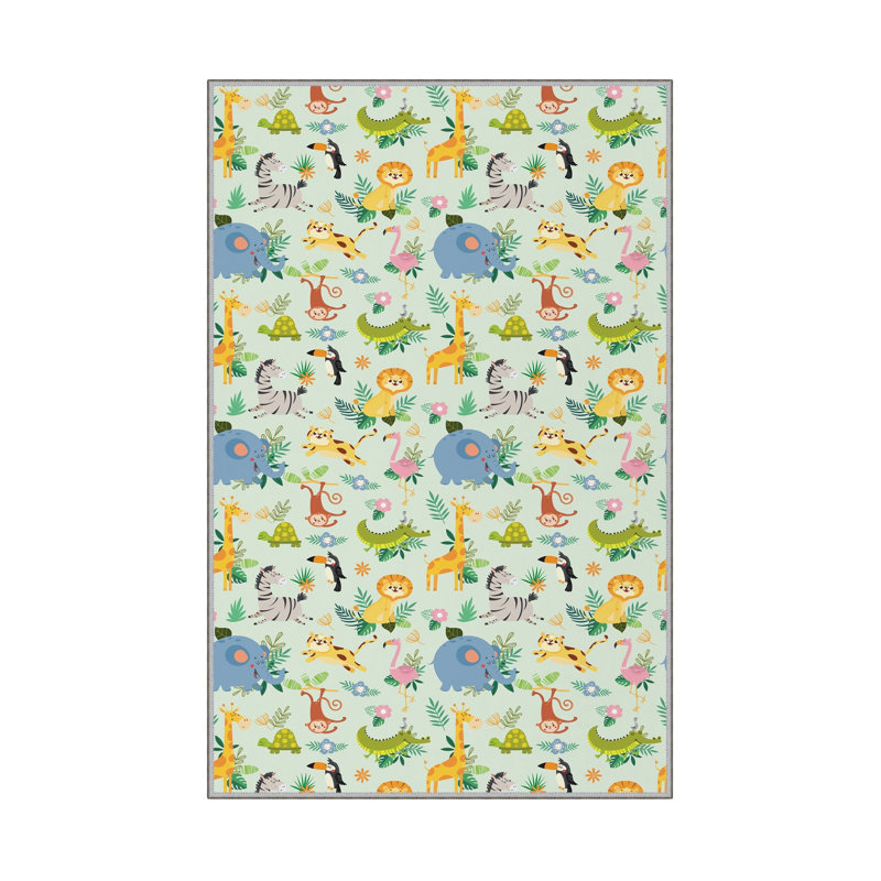 Premium Hall Carpet, 3.3 x 6.6 Feet, 100% Polyester, 0.3 in Pile Height | Antibacterial, Non-Slip Underside, Machine Washable | Elegant 3D Digital Print Design, Perfect for Entryways & Living Rooms