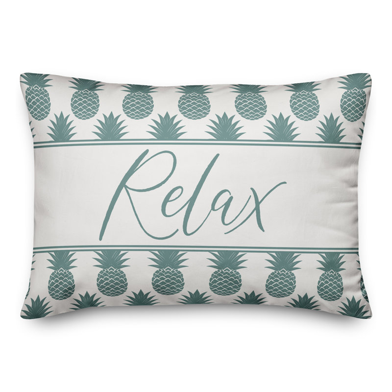 Geometric Outdoor Reversible Throw Pillow, Teal