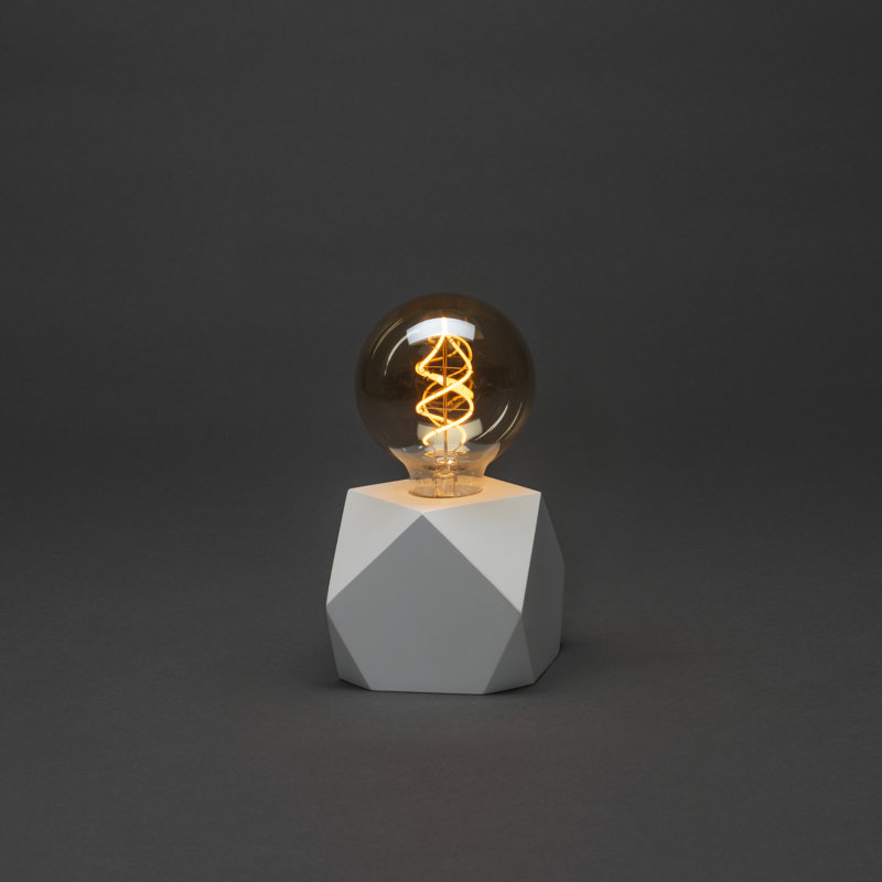 17.5cm Edison Bulb Table Lamp, White