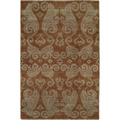 Faridkot Wool Floral Area Rug in Hazelnut