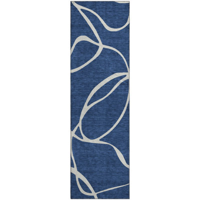 Premium Machine Washable Corum AMF999 Swirls Rug