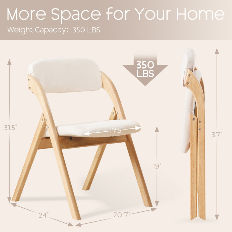 Chaise rembourrée empilable rembourrée et rembourrée, Beige / Naturel