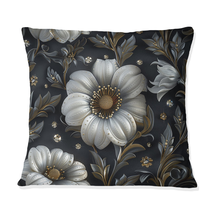 Coussin Sparkling Flower Glam III - Glam, H 18 po x H 18 po