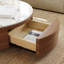 Table basse tambour, plateau en pierre frittée, 2 tiroirs en bois massif, entièrement assemblé-1729728845-1729728846