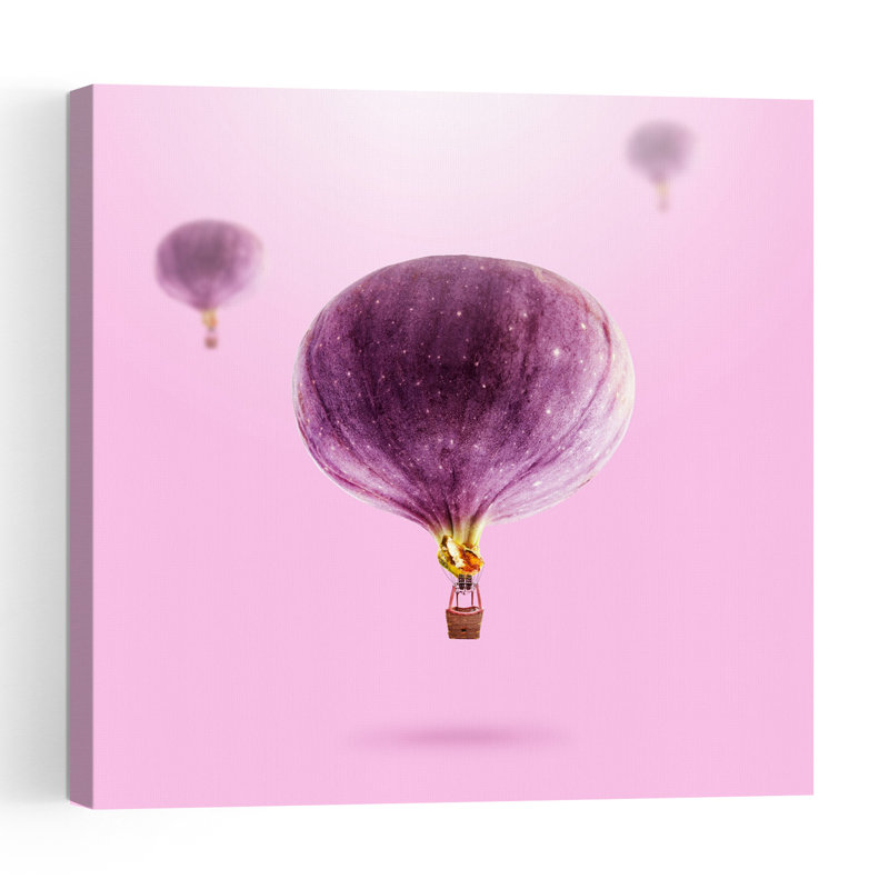 Impression d'art mural mauve, coloré, surréel moderne, fruits, H 24 po x l 24 po