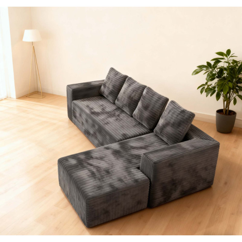 Canapé modulaire Boneless Cloud, Orienté à droite, Gris
