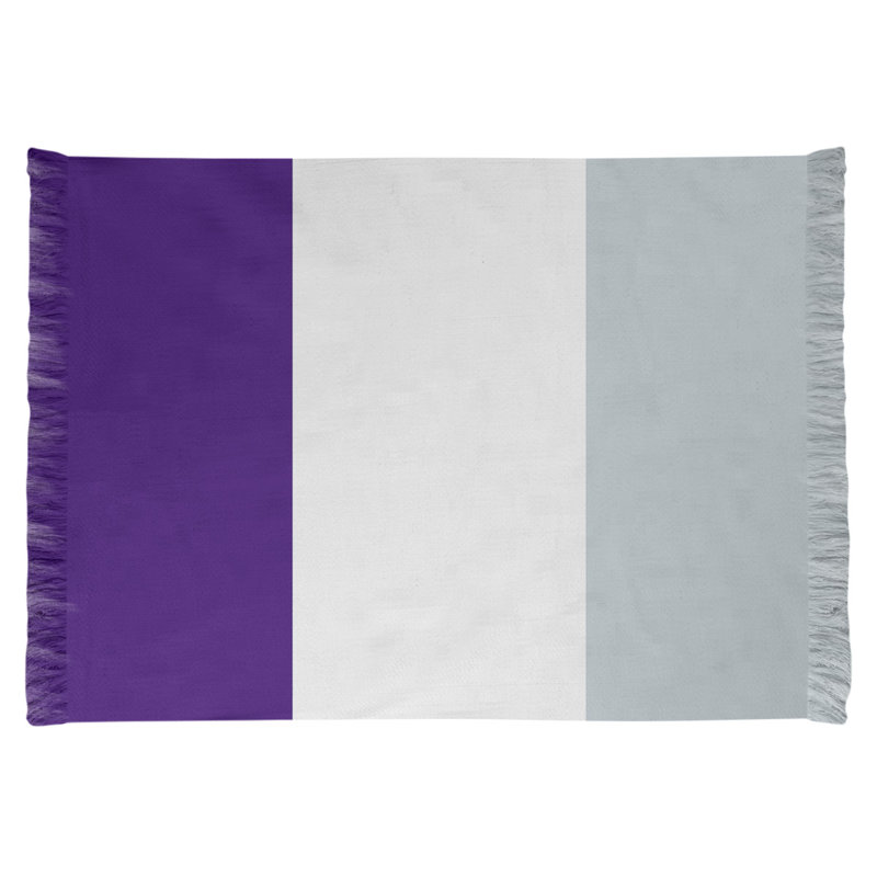 Tapis à rayures mauve/blanc/argent Colorado, Non