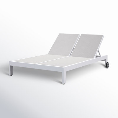 Camela Outdoor Aluminum Chaise Lounge