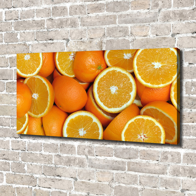 Halves Of An Orange - Wrapped Canvas Print
