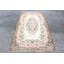 Tapis turc antique tissé à la main en beige pour une touche de style rétro
