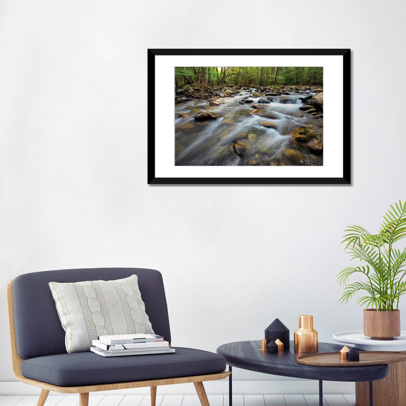 « golden flow », reproduction de photo sur toile, Papier d'art encadré noir, Blanc, H 16 po x l 24 po x P 1 po