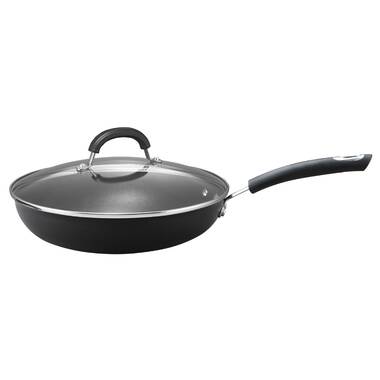 Rachael Ray 87631-T Cucina Hard Anodized Nonstick Skillet with Helper  Handle, 14 Inch Frying Pan, Gray/Red