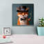 Toile épique Graffiti «The charmant Mr. Fox» par Lucia Heffernan, 12 po x 12 po-1952946525