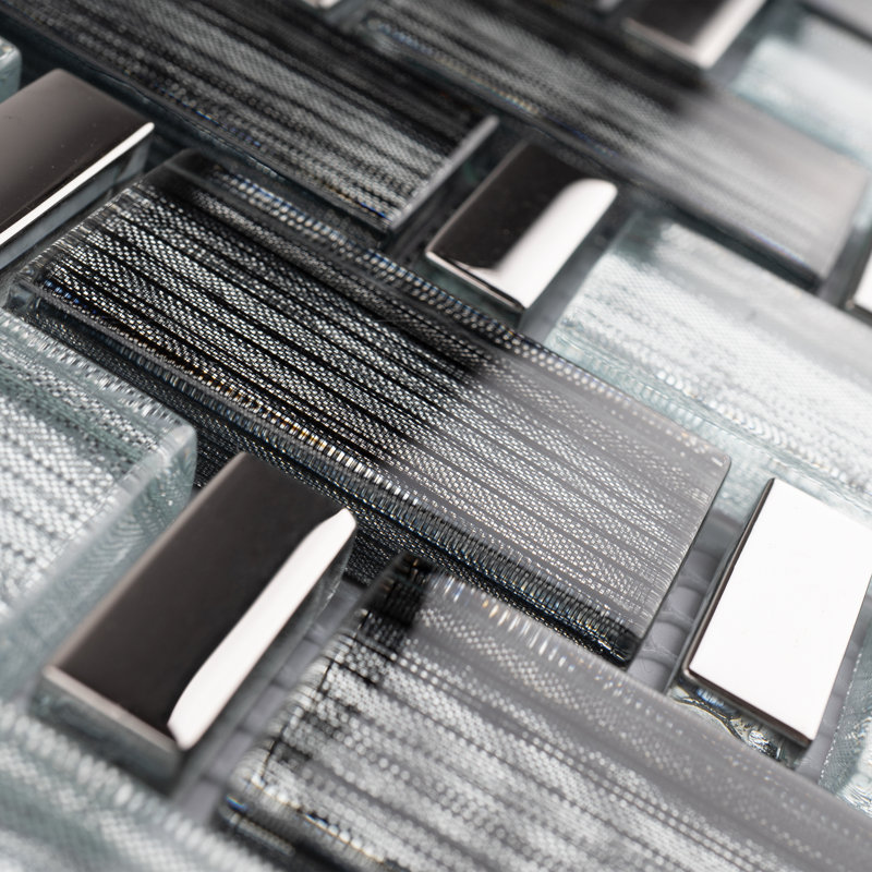 Carreau de mosaïque murale en verre 11,81 po x 12,2 po Fernanda