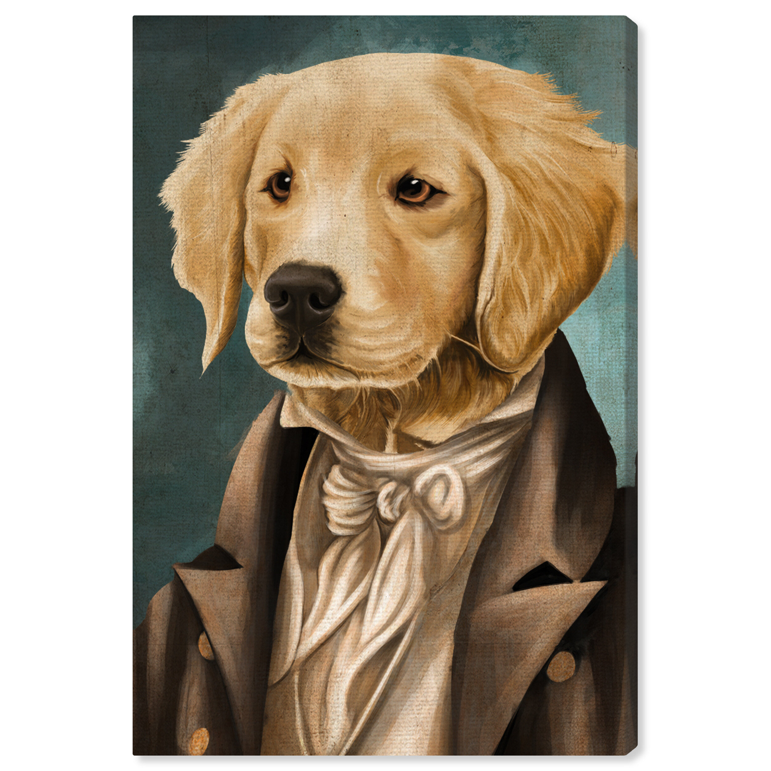 Golden retriever canvas sales art