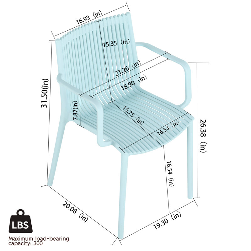Blue Grey Stackable Pp Armchairs And An Indoor/Outdoor Square Table , Ergonomic Design, Tabletop, Metal Legs In White Khaki, - , All Weather , Zero Maintenance 4 A Multi Functional Table, Contour,