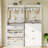 Farmhouse Shoe Cabinet With 2 Flip Drawers & Coat Rack