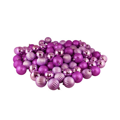 100 boules de Noël incassables à 3 finitions 100 po 2,5 po (60 mm)