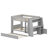 Space-Saving Full Size Bunk Bed - Multifunctional Design With Desk, Bookshelves & Trundle-1003864306