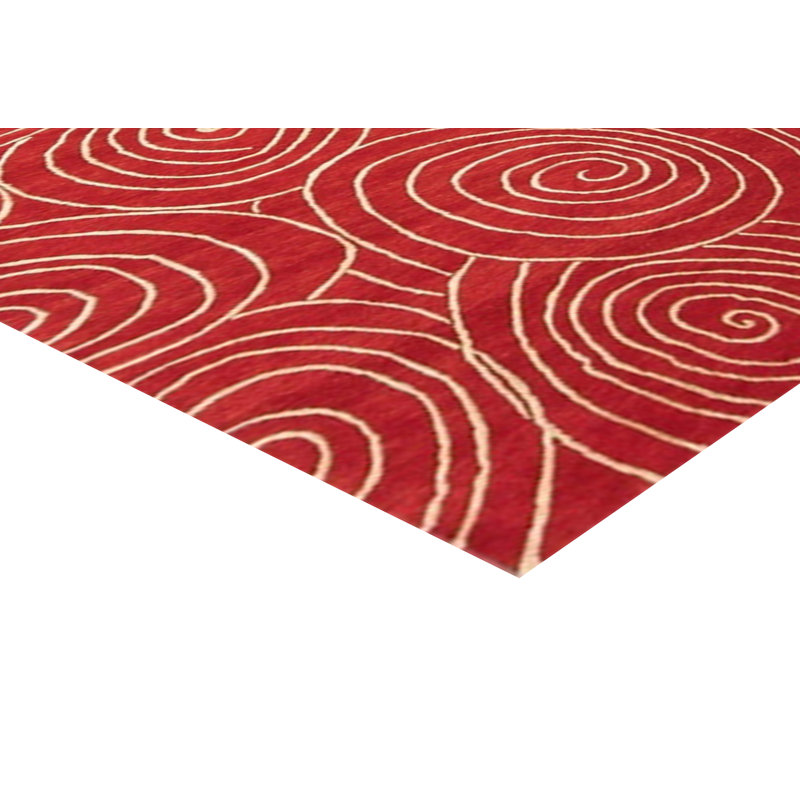 Tapis de zone noué la rouille 8 pi x 10 po one-of-kind Laga