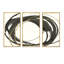 Gold Glamour Circle I - Posh & Luxe, ensemble de 3 toiles encadrées-142216378-142216382