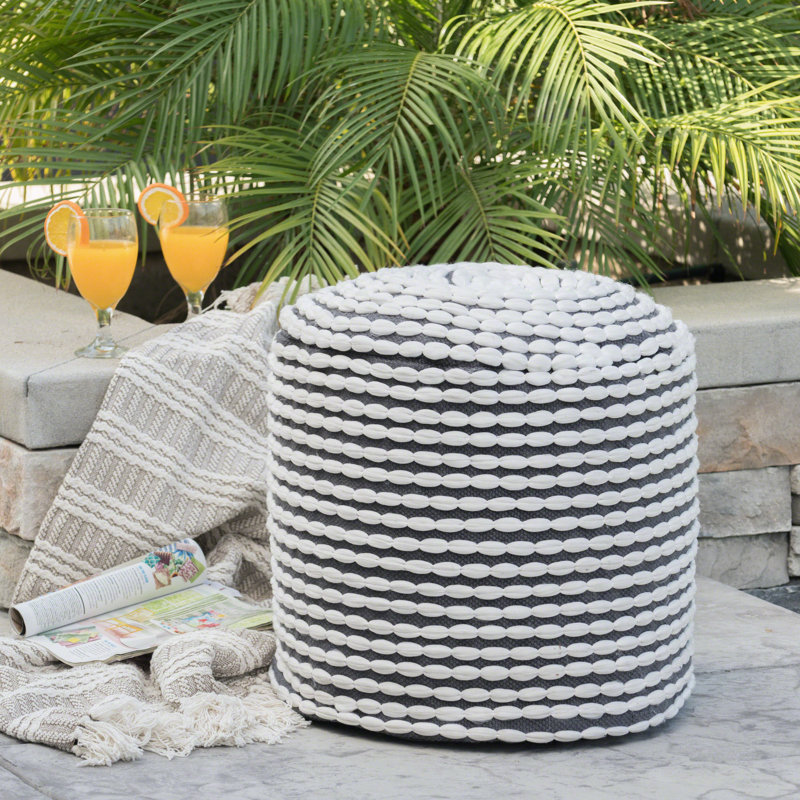 Marionville Outdoor Ottoman, Matte White