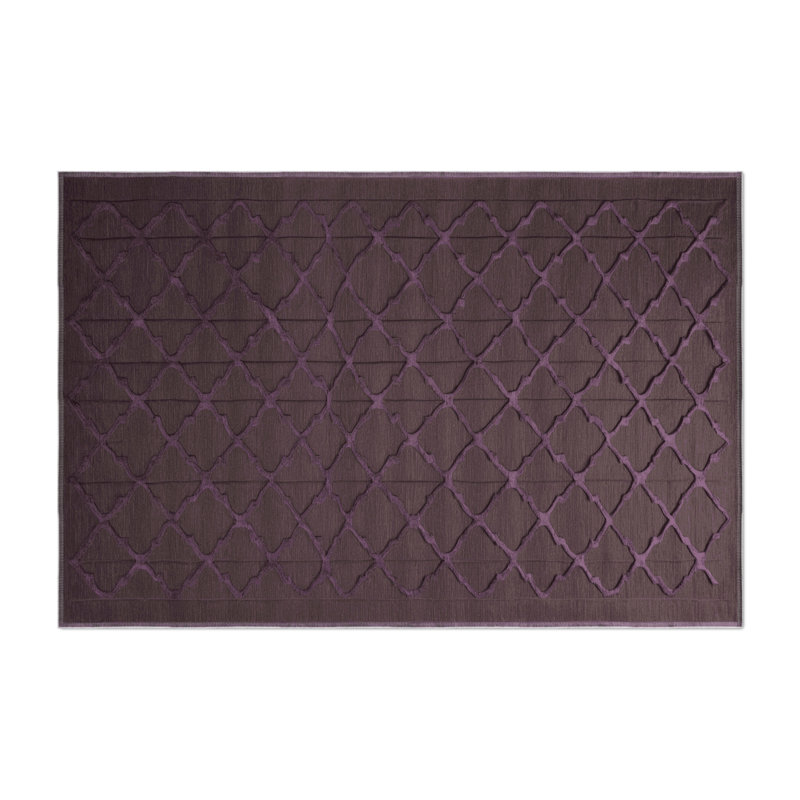 Tapis noir intérieur et extérieur Trellis