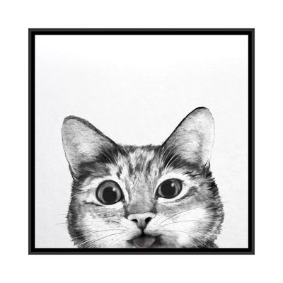 « idiote chat », reproduction sur toile