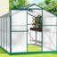 Serre de jardin arrière 6 pi x 8 pi, polycarbonate simple 4 mm, structure de jardinage stable 6 pi x 8 pi, système de drainage efficace en polycarbonate bloquant