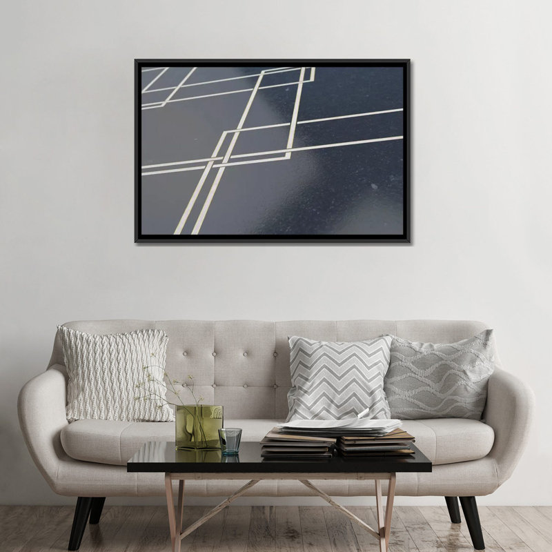 « conceptual surface », impression sur toile, H 18 po x l 26 po x P 1,5 po, Toile avec cadre noir, Pas de tapis