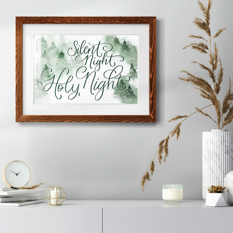 Sainte nuit, impression sur papier encadrée, Érable, H 14 po x l 20 po x P 1,5 po