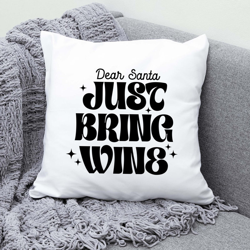 Christmas_Black-03 Reversible Throw Pillow, 20" x 20"