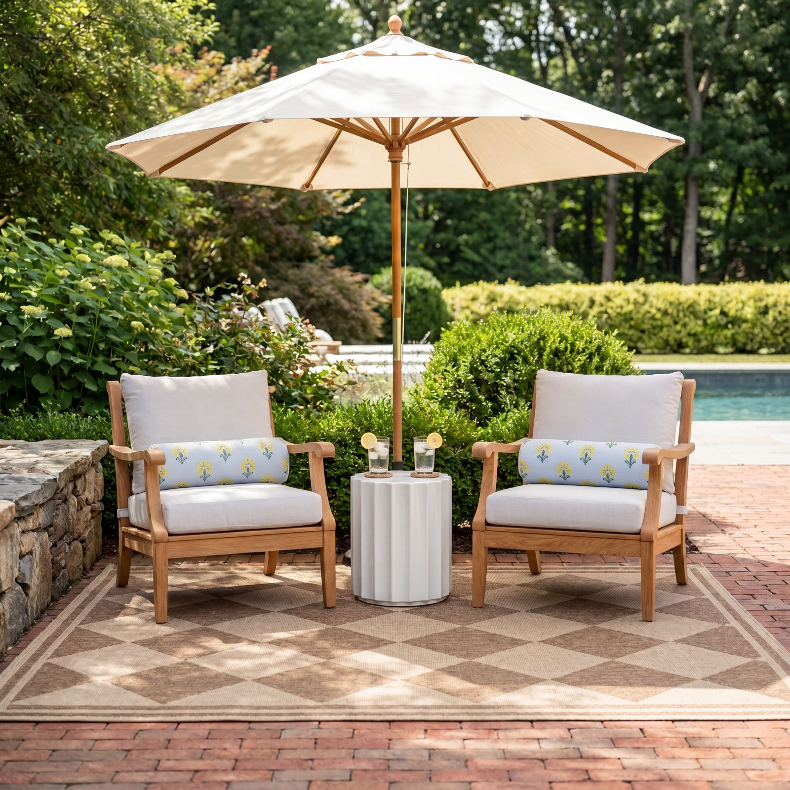 Finola Teak Patio Lounge Chair