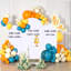 Ensemble de 3 arches de mariage, housse d'arche ajustée en spandex blanc pour le mariage, housses de support à fond rond Chiara pour décoration de fête d'anniversaire (4,9 pi et 5,9 pi)