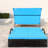 Adjustable Patio Chaise Lounges, Steel Hdpe Modern Poolside Garden Bed
