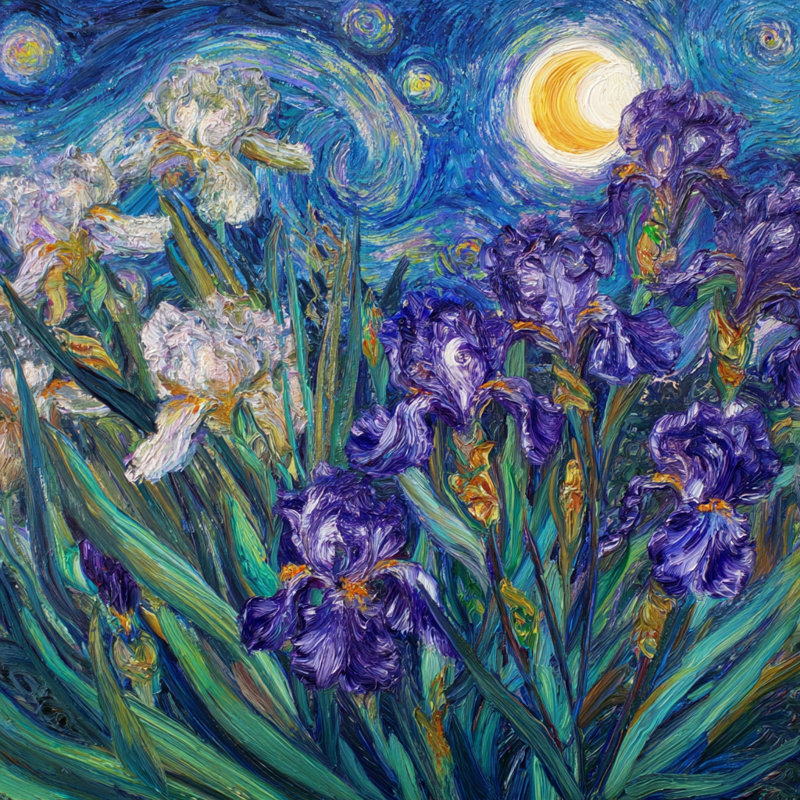 Art mural sur toile V au clair de lune, L 40 po x H 40 po x P 1,5 po