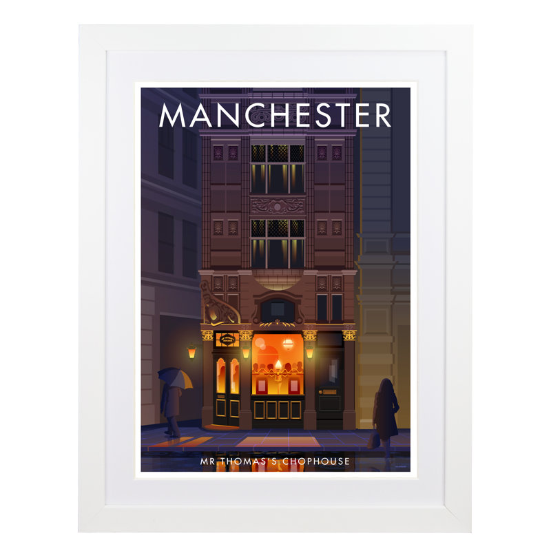 Manchester 10 by Stephen Millership - Print, White, 43.5cm H x 33.5cm W x 2.2cm D