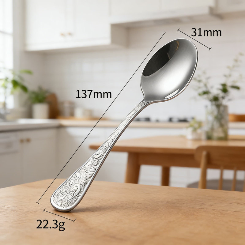 Ensemble de couverts 20 pièces en acier inoxydable au motif en relief exquis Phoenix, ensemble de cuillères à fourchette et couteau à steak pour un repas élégant et un service de desserts