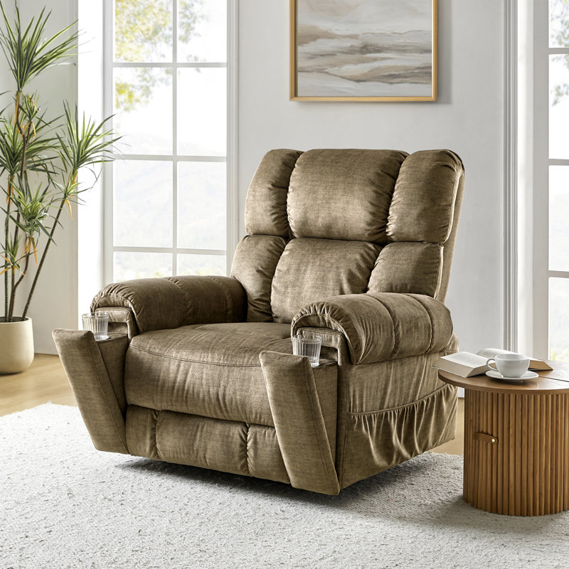 Fauteuil inclinable massant chauffant Massouma, Brun