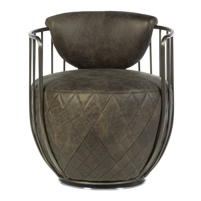 Upholstered Swivel Club Chair