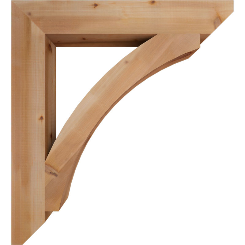 Support en bois / corbeau, Cèdre rouge, H 44 po x l 5,5 po x P 40 po