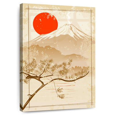 Alvord, soleil rouge, mont Fuji