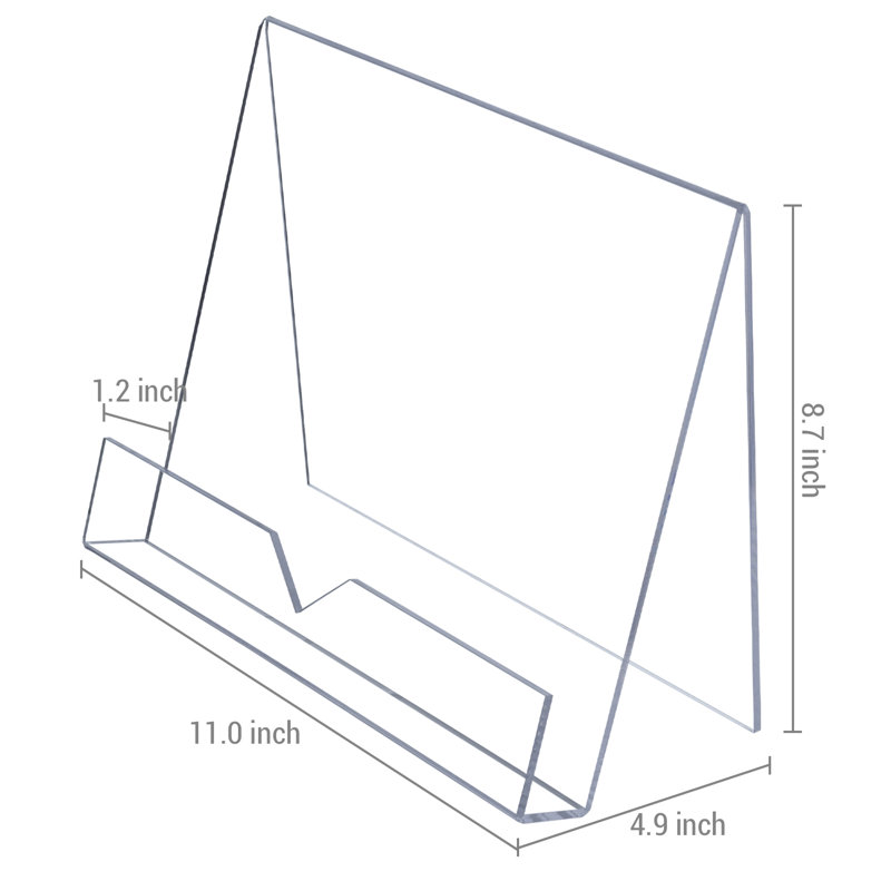 22 cm H  Plastic / Acrylic Book Stand