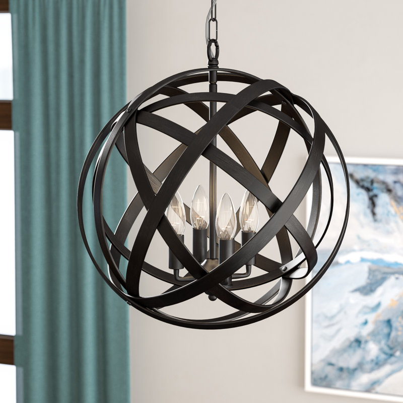 Bilawal 4 - Light Dimmable Globe Chandelier