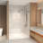 50-54" X 76" H Frameless Sliding  Shower Door, 5/16" (8Mm) Clear Tempered Glass, Stainless Steel Frame,Brushed Nickel-122520418