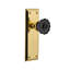 Black Crystal Interior Mortise Door Knob with New York Long Plate-905549880-905549856
