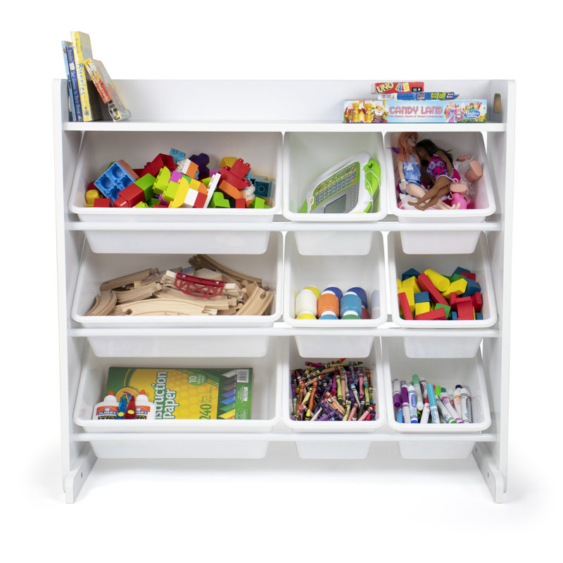 Eliseo Toy Organizer with Bins, White